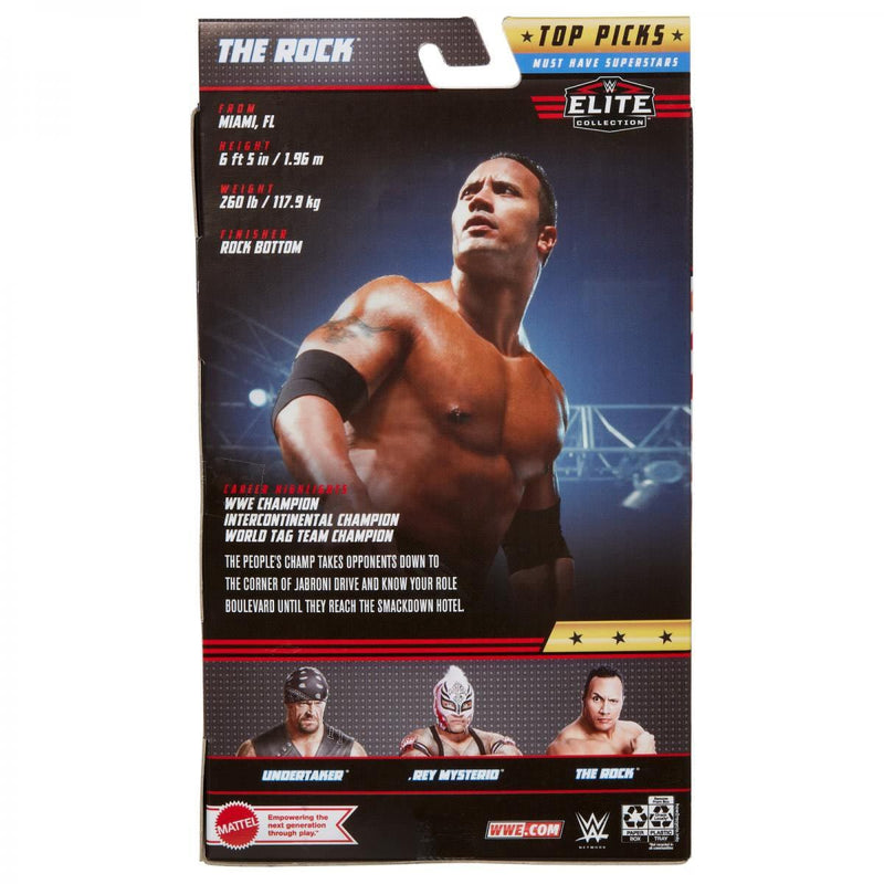 WWE Top Picks 2022 Wave 2 The Rock Elite Action Figure - Action & Toy Figures -  mattel