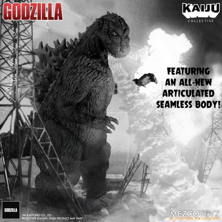 Godzilla (1954) Kaiju Collective Godzilla - Black & White (preorder) -  -  MEZCO TOYS
