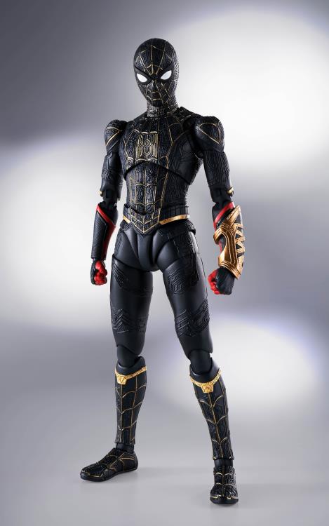 Spider-Man: No Way Home S.H.Figuarts Spider-Man (Black & Gold Suit) - Action & Toy Figures -  Bandai