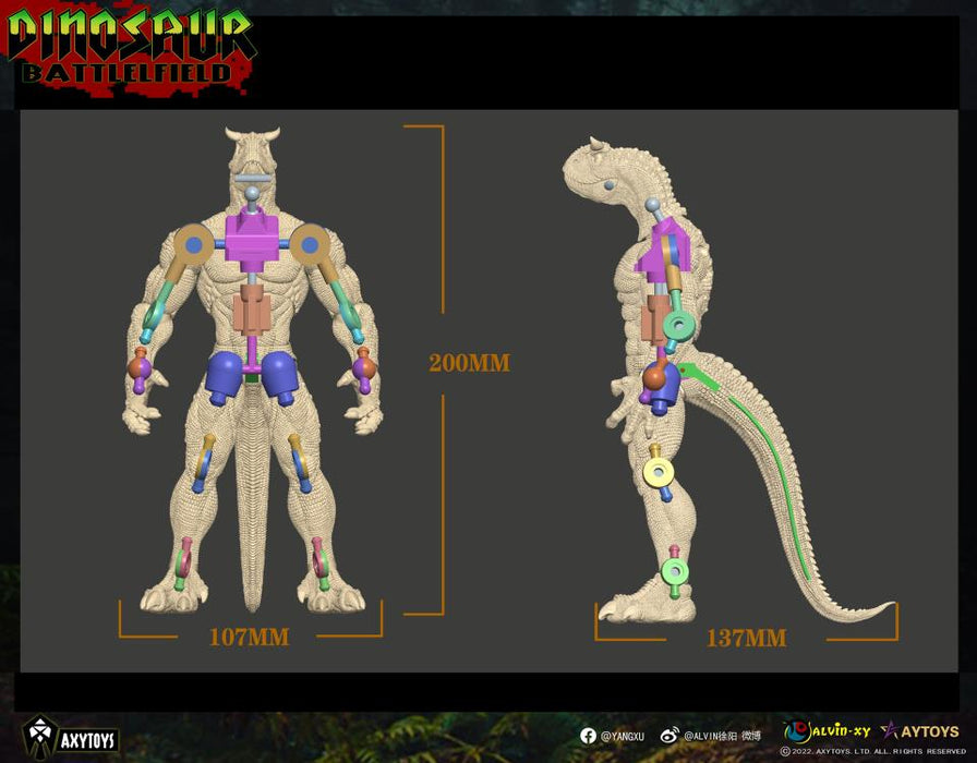 Dinosaur Battlefield Carnotaurus Warrior Recruit - Orange - 1/12 Scale Figure (preorder) - Collectables > Action Figures > toys -  AxyToys