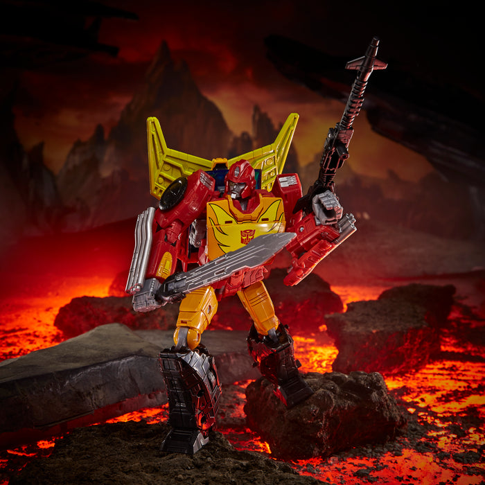 (preorder ETA July/Aug ) Transformers Toys Generations War for Cybertron: Kingdom Commander WFC-K29 Rodimus Prime with Trailer Action Figure, - Toy Snowman