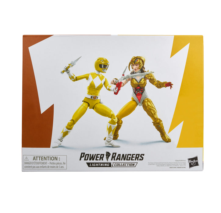 (preorder ETA OCT)  Power Rangers Lightning Collection Mighty Morphin Yellow Ranger Vs. Scorpina 2-Pack - Toy Snowman