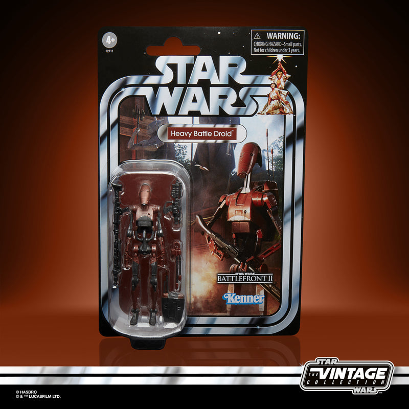 (preorder ETA july/Aug) Star Wars The Vintage Collection Gaming Greats Heavy Battle Droid Toy, 3.75-Inch-Scale Star Wars: Battlefront II Figure - Toy Snowman
