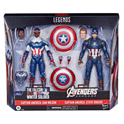 Marvel Legends Series Captain America 2-Pack Steve Rogers Sam Wilson MCU (preorder Dec/April) - Action & Toy Figures -  Hasbro