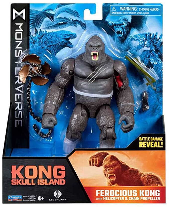 Godzilla vs kong - Ferocious Kong with Helicopter and Chain Propellor - Collectables > Action Figures > toys -  PLAYMATES