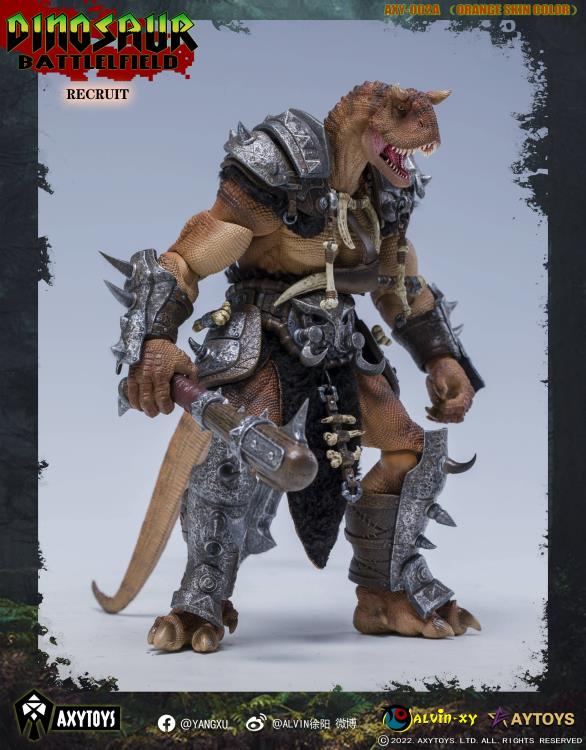 Dinosaur Battlefield Carnotaurus Warrior Recruit - Orange - 1/12