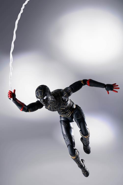 Spider-Man: No Way Home S.H.Figuarts Spider-Man (Black & Gold Suit) - Action & Toy Figures -  Bandai