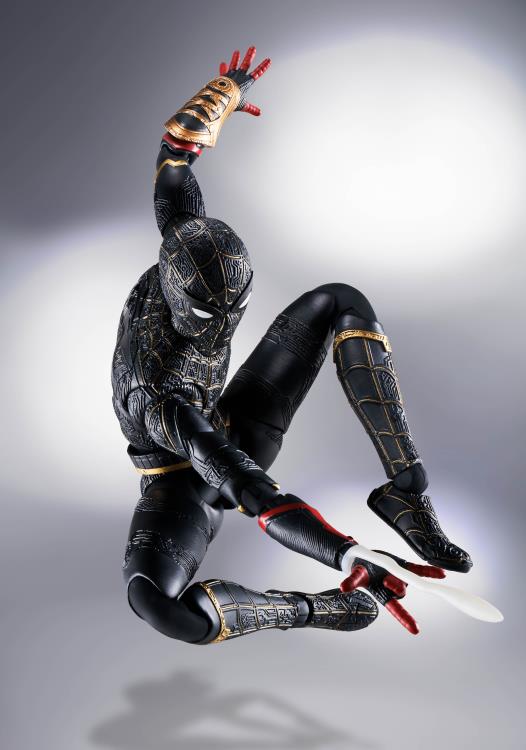 Spider-Man: No Way Home S.H.Figuarts Spider-Man (Black & Gold Suit) - Action & Toy Figures -  Bandai