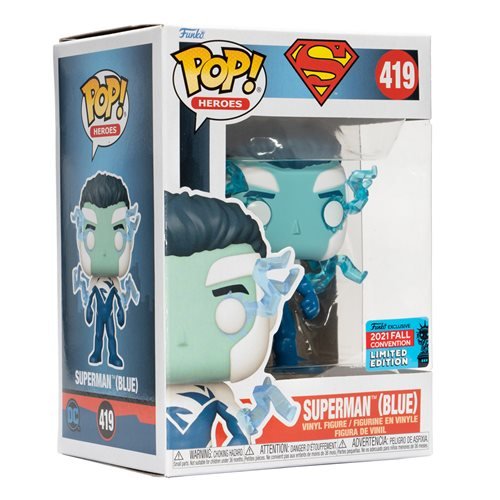 Superman Blue Pop! Vinyl Figure - 2021 Convention Exclusive - Funko -  Funko