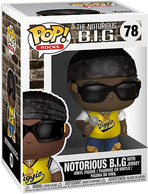 Funko Pop Rocks: Music - Notorious B.I.G. in Jersey - Collectables > Action Figures > toys -  Funko