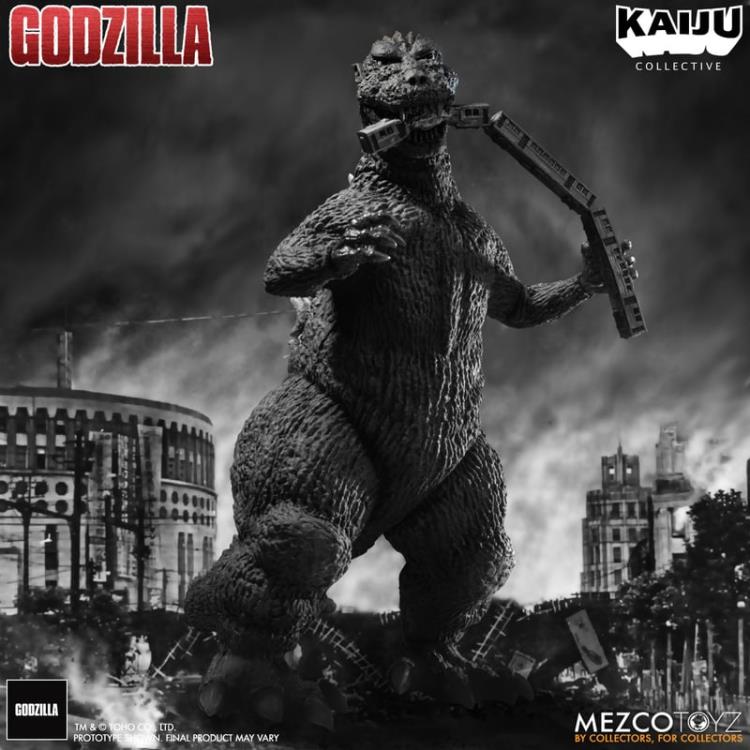 Godzilla (1954) Kaiju Collective Godzilla - Black & White (preorder) -  -  MEZCO TOYS