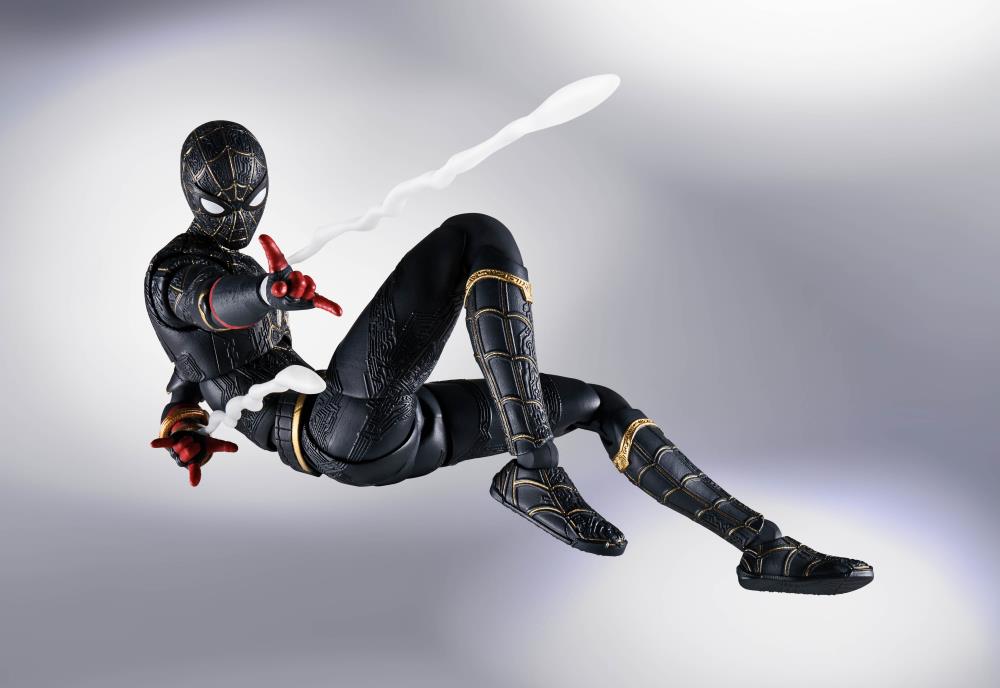 Spider-Man: No Way Home S.H.Figuarts Spider-Man (Black & Gold Suit) - Action & Toy Figures -  Bandai