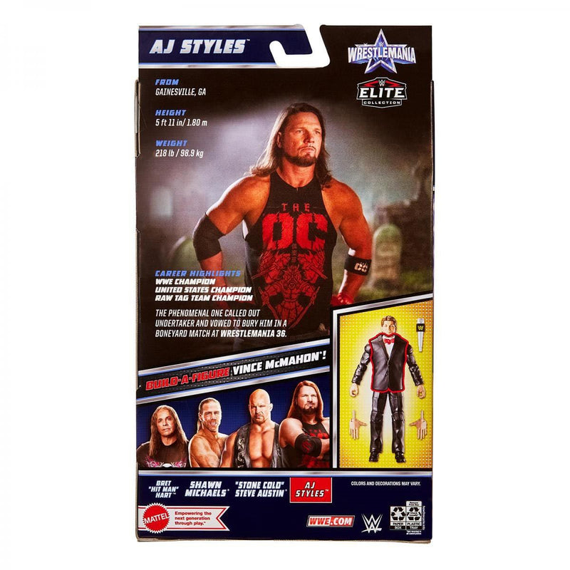 AJ Styles Action Figure - WWE WrestleMania Elite 2022 - Action figure -  mattel