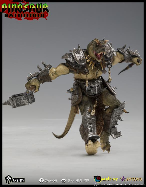 Dinosaur Battlefield Carnotaurus Warrior Veteran - Green - 1/12 Scale Figure (preorder) - Collectables > Action Figures > toys -  AxyToys