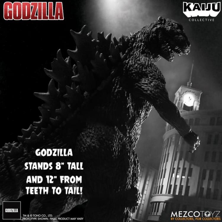 Godzilla (1954) Kaiju Collective Godzilla - Black & White (preorder) -  -  MEZCO TOYS