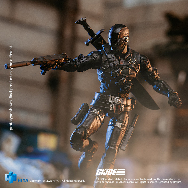 HIYA Exquisite Mini Series 1/18 Scale 4 Inch G.I.Joe Snake Eyes