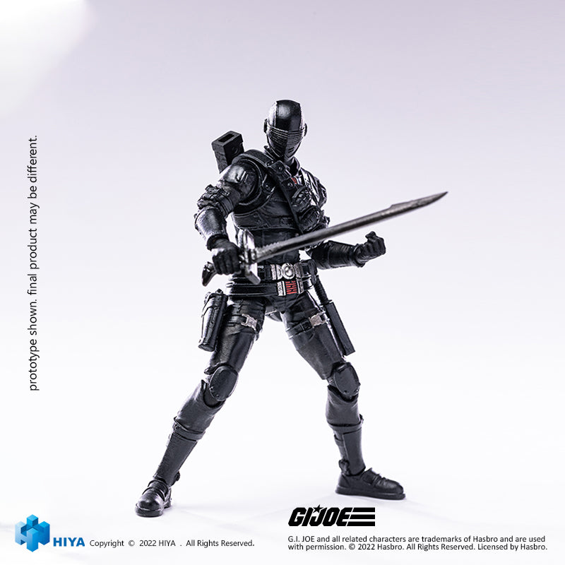 HIYA Exquisite Mini Series 1/18 Scale 4 Inch G.I.Joe Snake Eyes