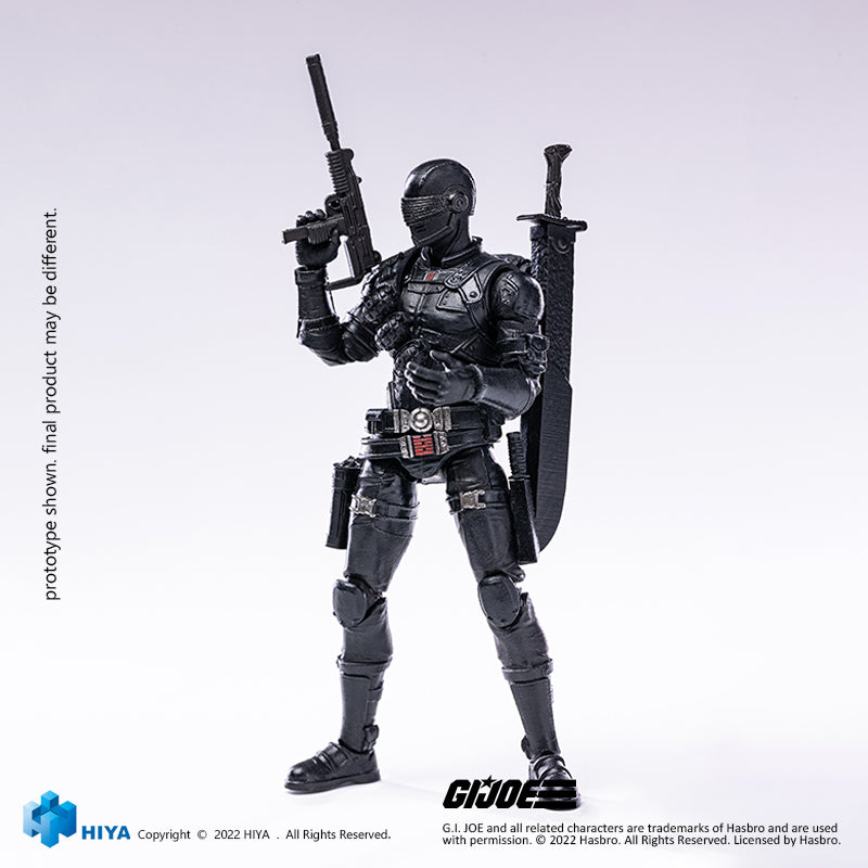HIYA Exquisite Mini Series 1/18 Scale 4 Inch G.I.Joe Snake Eyes