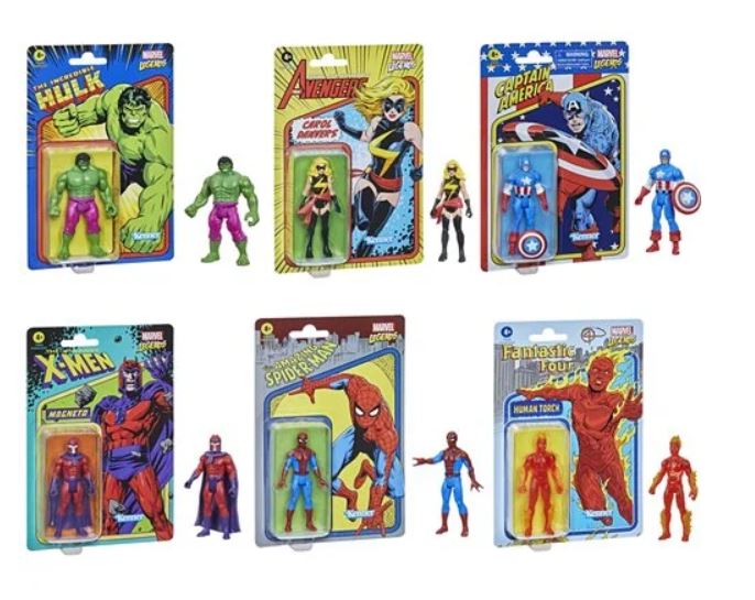 Marvel Legends Retro Collection Wave 1 3.75" Set of 6 Figures - Toy Snowman