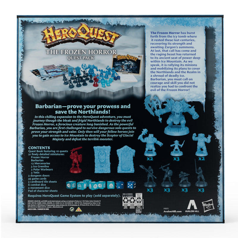 HeroQuest The Frozen Horror Quest Pack Game Expansion (preorder) - Board Games -  Hasbro