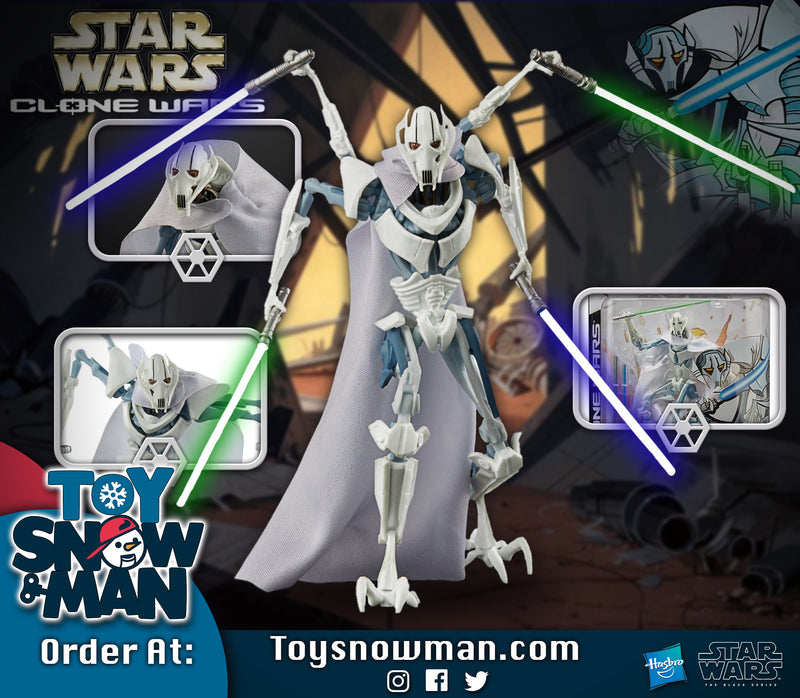 Star Wars: The Black Series Cartoon General Grievous (Tartakovsky Clone Wars) - Action & Toy Figures -  Hasbro
