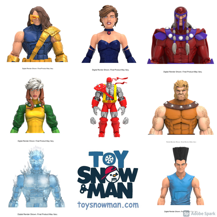 (preorder ETA Sept/Oct) X-Men Marvel Legends Wave 7 Set of 7 Figures (Colossus BAF) Age of Apocalypse - Toy Snowman