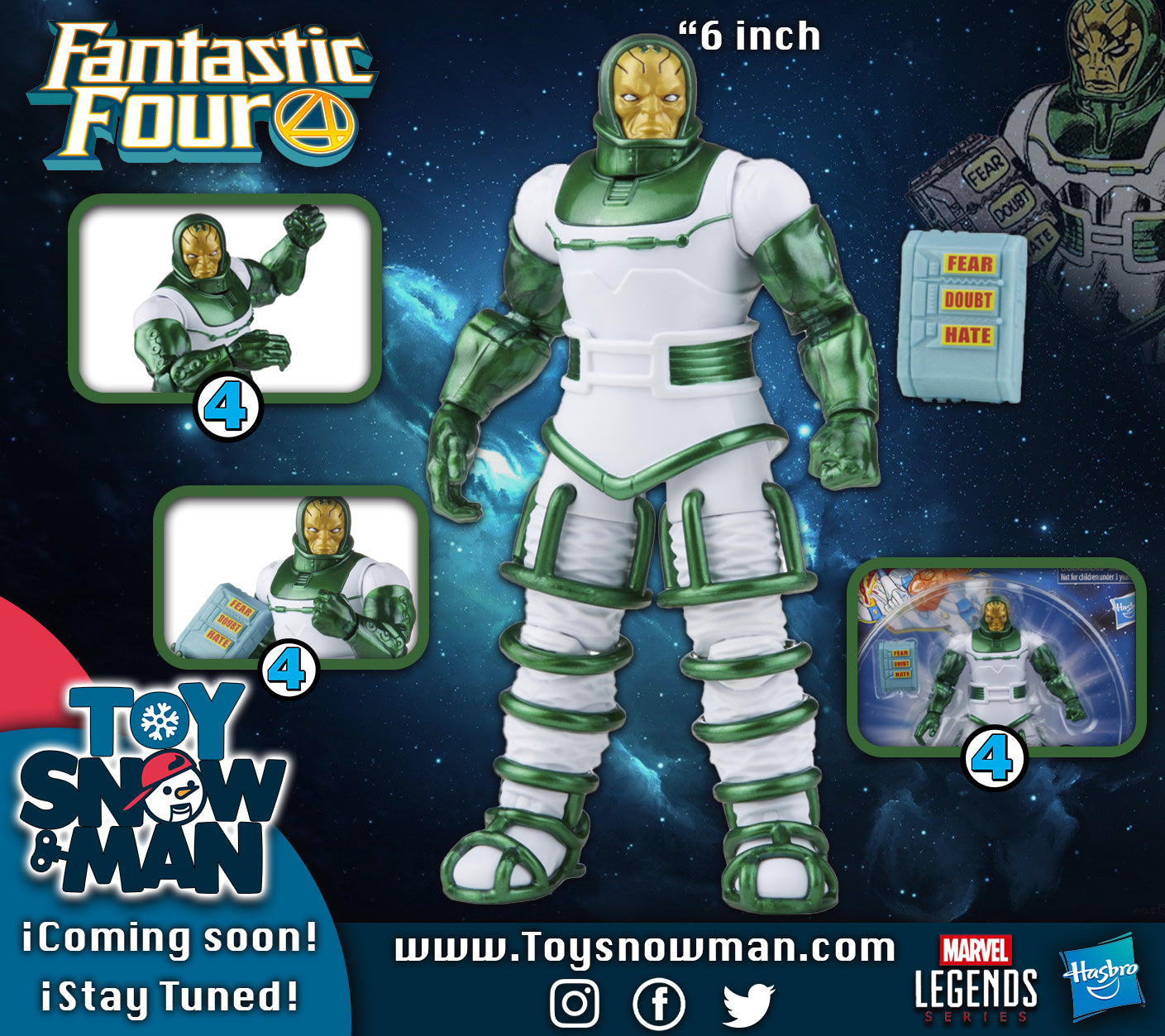 Hasbro Marvel Legends Series Retro Fantastic Four Psycho-Man — Toy