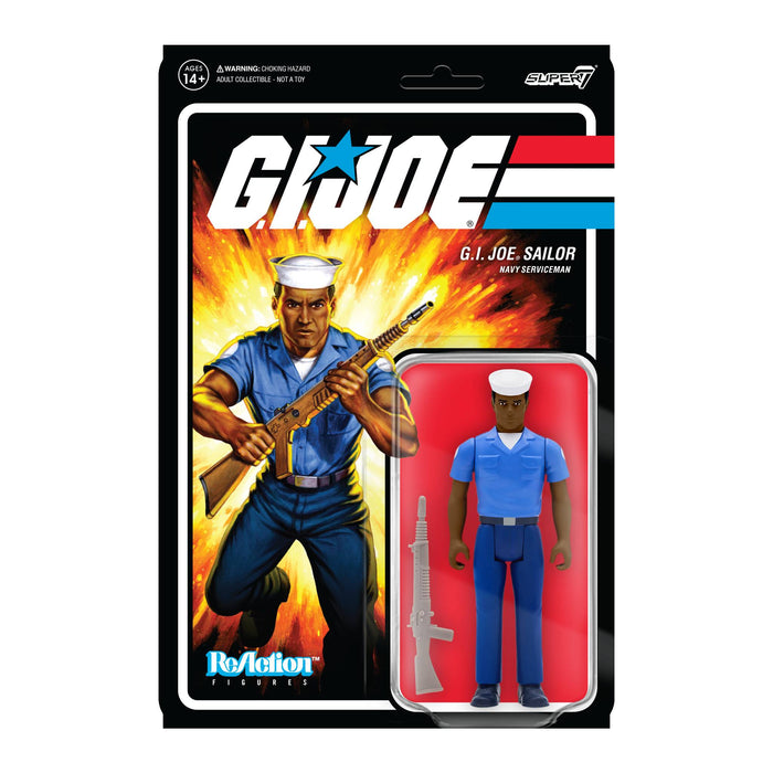 G.I. JOE WAVE 2 BLUESHIRT CLEAN DARK BROWN REACTION - Action & Toy Figures -  Super7
