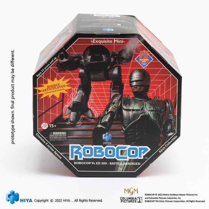 SDCC 2022 ROBOCOP ED-209 VS ROBOCOP BATTLE DAM PX 1/8 2 Pack - Action & Toy Figures -  HIYA TOYS