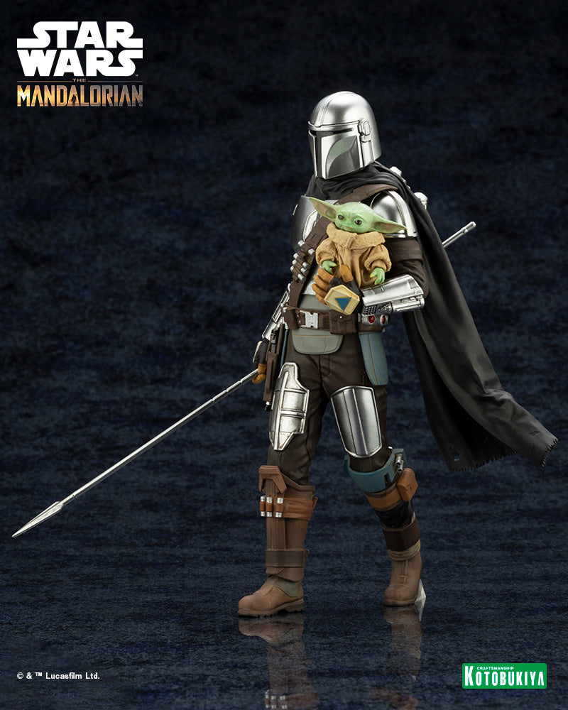 MANDALORIAN & GROGU WITH BESKAR STAFF ARTFX PVC STATUE (Preorder ETA: NOV2022) - statue -  Kotobukiya