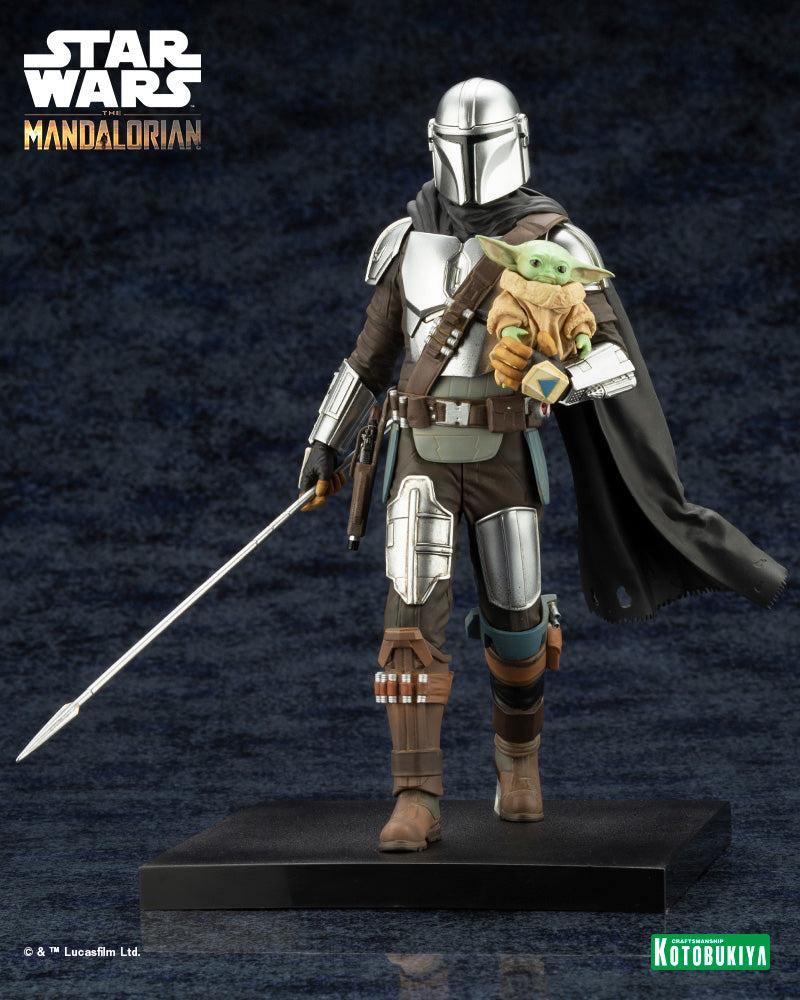 MANDALORIAN & GROGU WITH BESKAR STAFF ARTFX PVC STATUE (Preorder ETA: NOV2022) - statue -  Kotobukiya