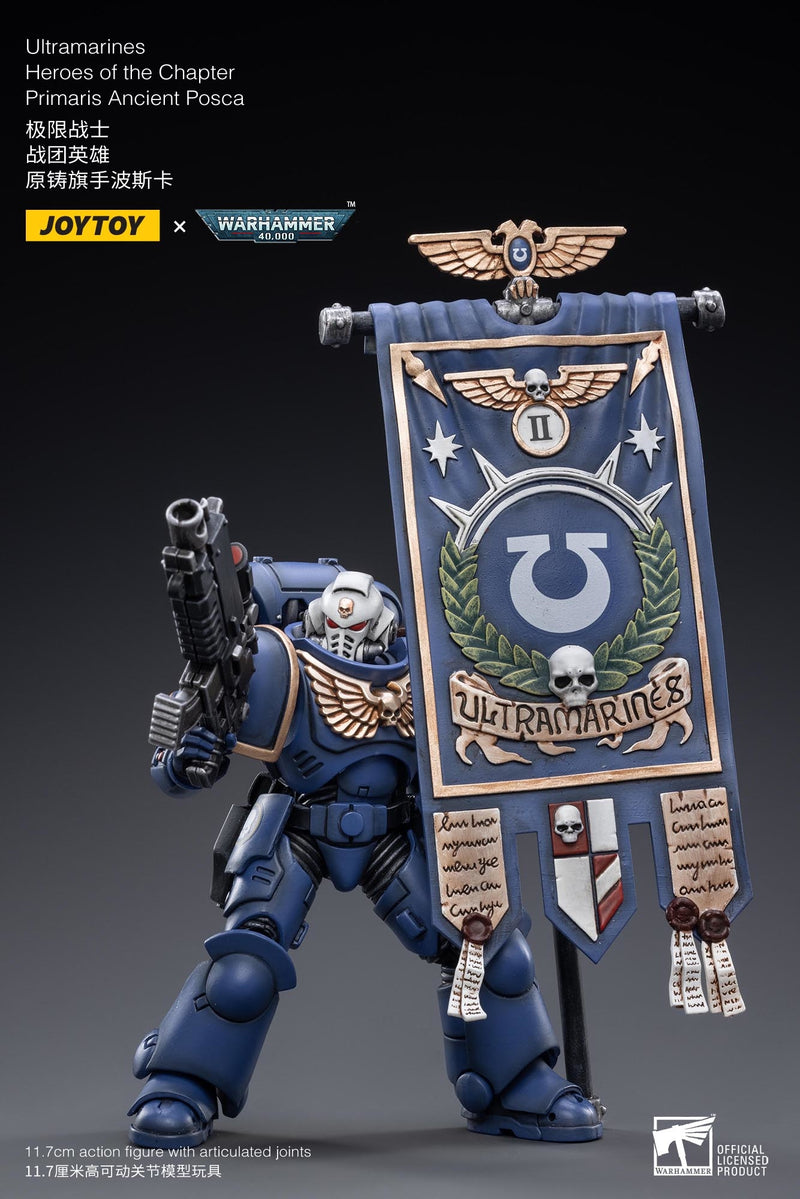 Warhammer 40K - Ultramarines - Primaris Ancient Posca - Action figure -  Joy Toy
