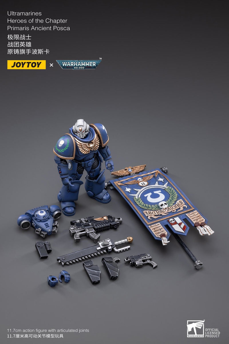 Warhammer 40K - Ultramarines - Primaris Ancient Posca - Action figure -  Joy Toy
