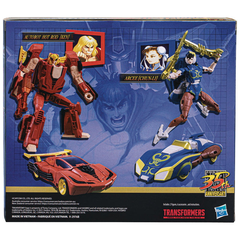 TRANSFORMERS X SF2 HOT ROD/KEN V ARCEE/CHUN-LI (preorder) - Collectables > Action Figures > toys -  Hasbro
