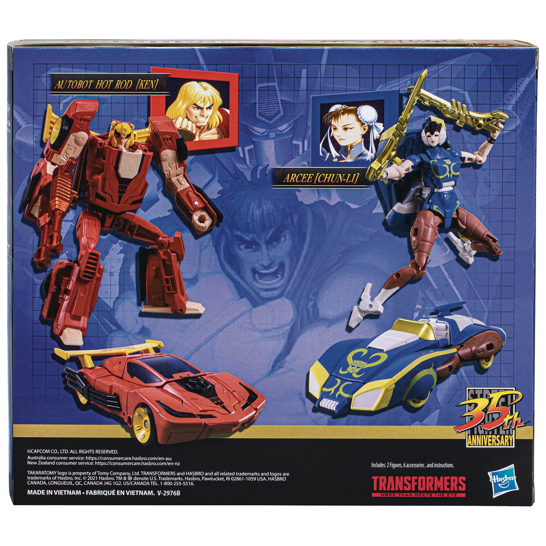 TRANSFORMERS X SF2 HOT ROD/KEN V ARCEE/CHUNLI — Toy Snowman