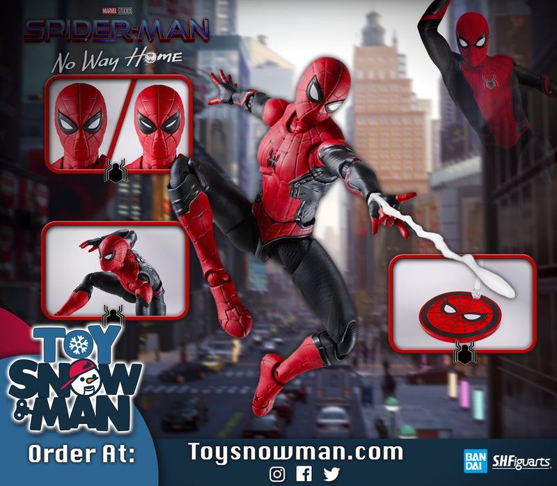 Spider-Man: No Way Home S.H.Figuarts Spider-Man (Upgraded Suit) - Action & Toy Figures -  Bandai