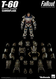 FALLOUT T-60 CAMOUFLAGE POWER ARMOR 1/6 SCALE - Action figure -  ThreeZero