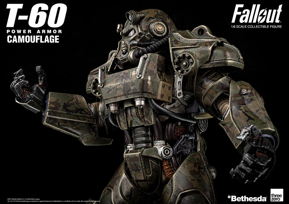 FALLOUT T-60 CAMOUFLAGE POWER ARMOR 1/6 SCALE - Action figure -  ThreeZero