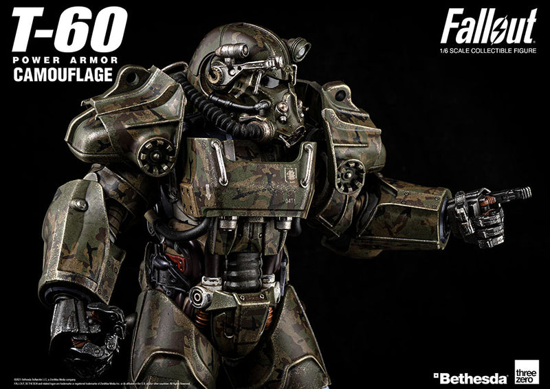 FALLOUT T-60 CAMOUFLAGE POWER ARMOR 1/6 SCALE - Action figure -  ThreeZero