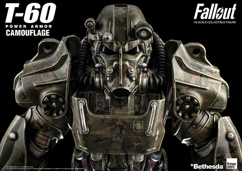 FALLOUT T-60 CAMOUFLAGE POWER ARMOR 1/6 SCALE - Action figure -  ThreeZero