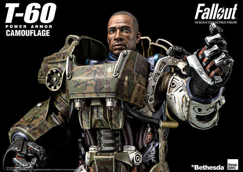 FALLOUT T-60 CAMOUFLAGE POWER ARMOR 1/6 SCALE - Action figure -  ThreeZero