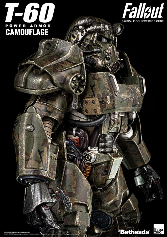 FALLOUT T-60 CAMOUFLAGE POWER ARMOR 1/6 SCALE - Action figure -  ThreeZero
