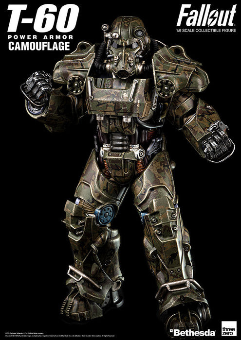 FALLOUT T-60 CAMOUFLAGE POWER ARMOR 1/6 SCALE - Action figure -  ThreeZero