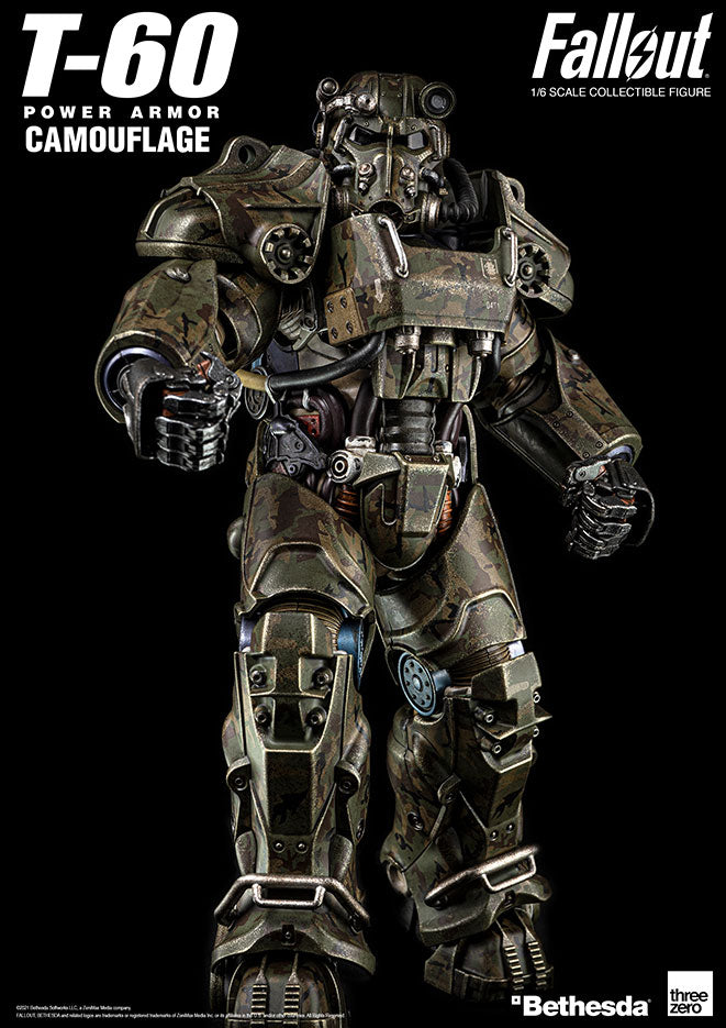 FALLOUT T-60 CAMOUFLAGE POWER ARMOR 1/6 SCALE - Action figure -  ThreeZero