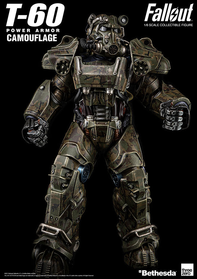 FALLOUT T-60 CAMOUFLAGE POWER ARMOR 1/6 SCALE - Action figure -  ThreeZero