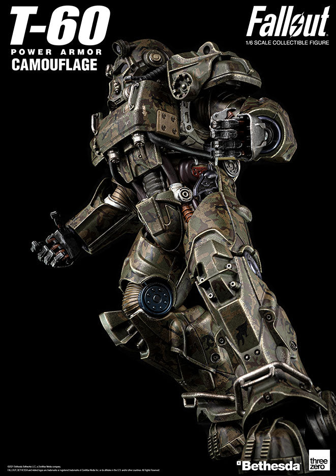 FALLOUT T-60 CAMOUFLAGE POWER ARMOR 1/6 SCALE - Action figure -  ThreeZero