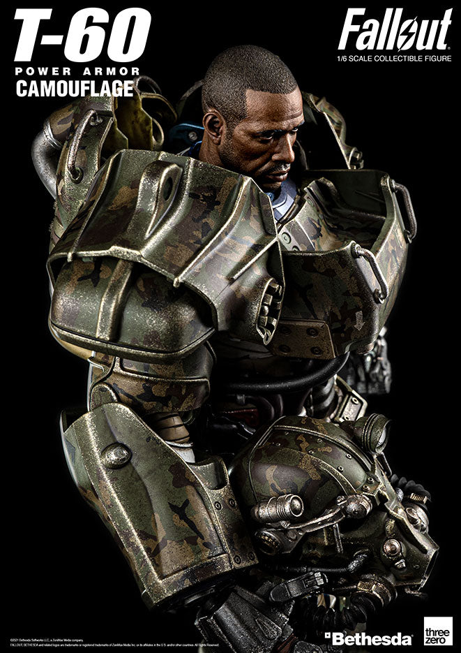 FALLOUT T-60 CAMOUFLAGE POWER ARMOR 1/6 SCALE - Action figure -  ThreeZero