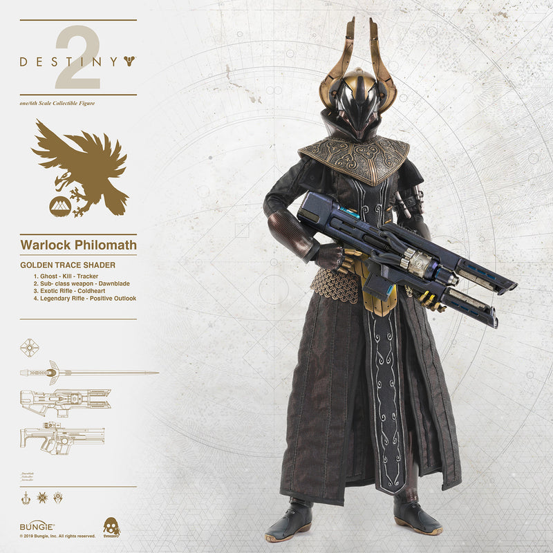 DESTINY 2 WARLOCK PHILOMATH GOLDEN TRACE 1/6 SCALE FIGURE - Toy Snowman