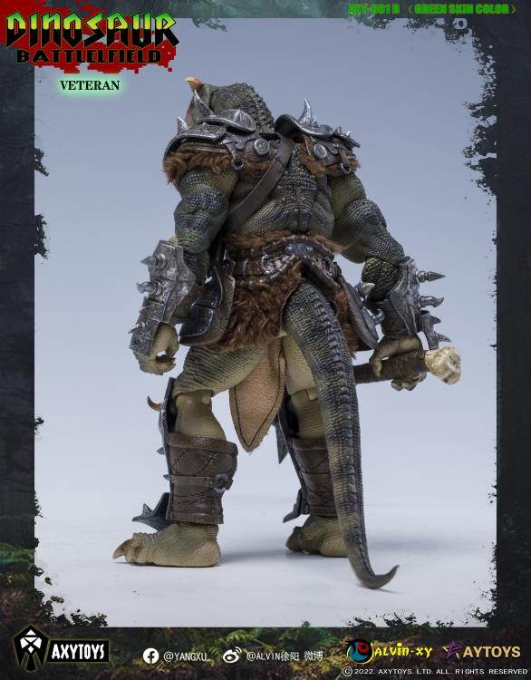 Dinosaur Battlefield Carnotaurus Warrior Veteran - Green - 1/12 Scale Figure (preorder) - Collectables > Action Figures > toys -  AxyToys