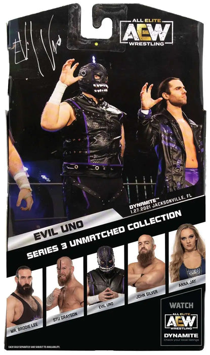 AEW All Elite Wrestling Unmatched Collection Series 3 Evil Uno - Collectables > Action Figures > toys -  Jazwares